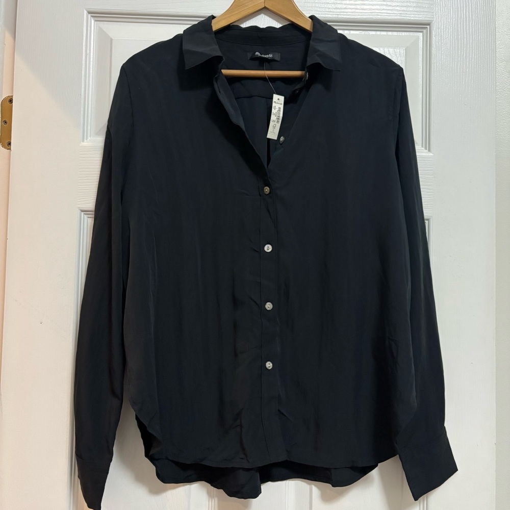 Madewell Crinkled Button-Up Shirt NWT